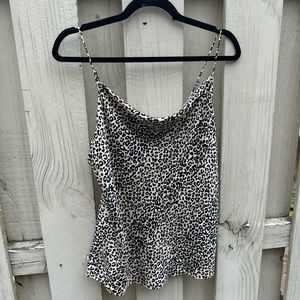 Leopard satin tank 🪩💘